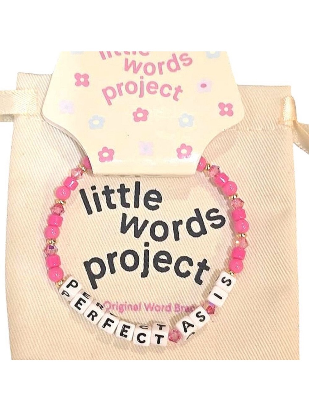 Little Words Project Perfect As Is Beaded Stretch Bracelet S/M NWT - Picture 3 of 10